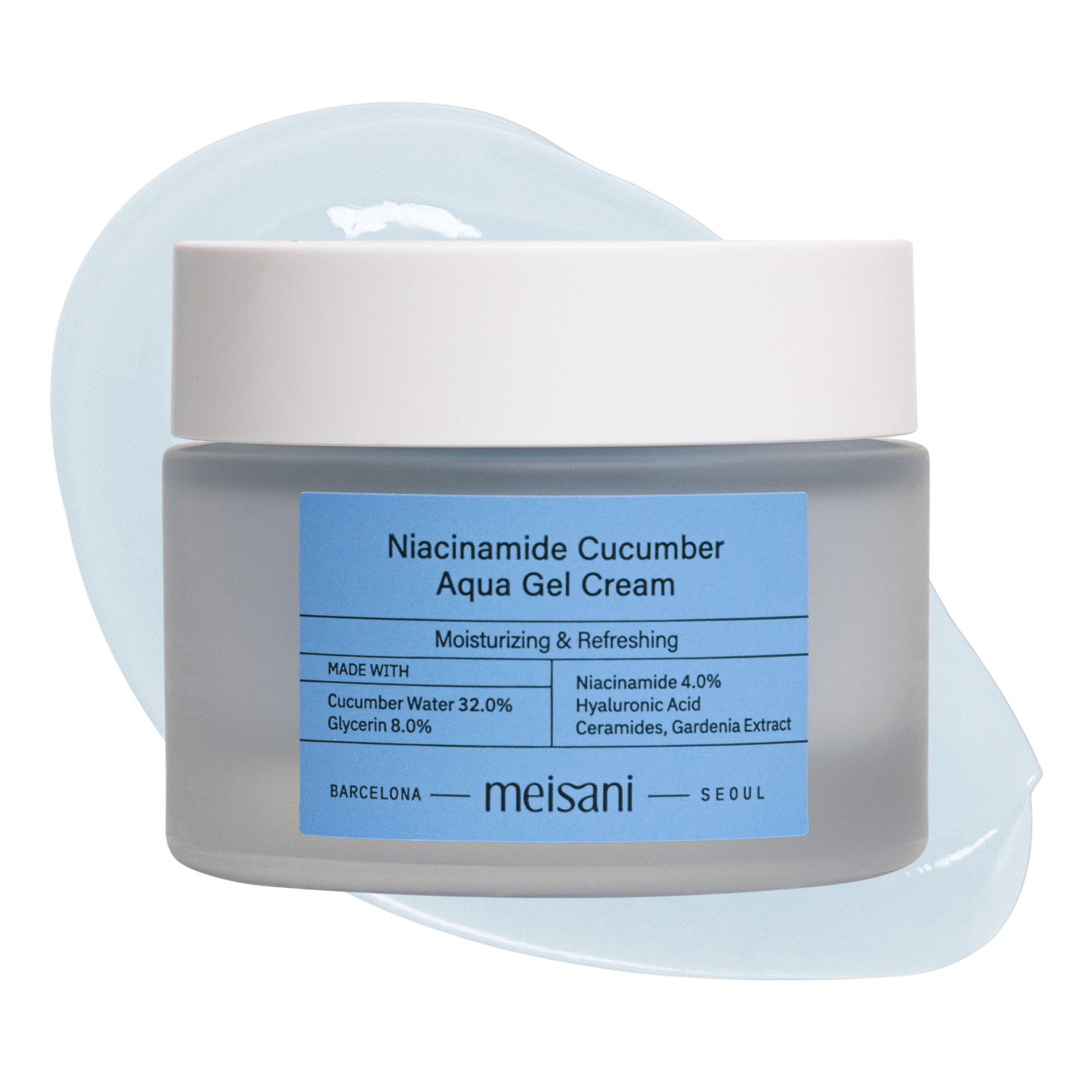 Niacinamide Cucumber Aqua Gel Cream, leichte Niacinamid-Gelcreme mit Gurkenwasser für feuchtigkeitsspendende Pflege