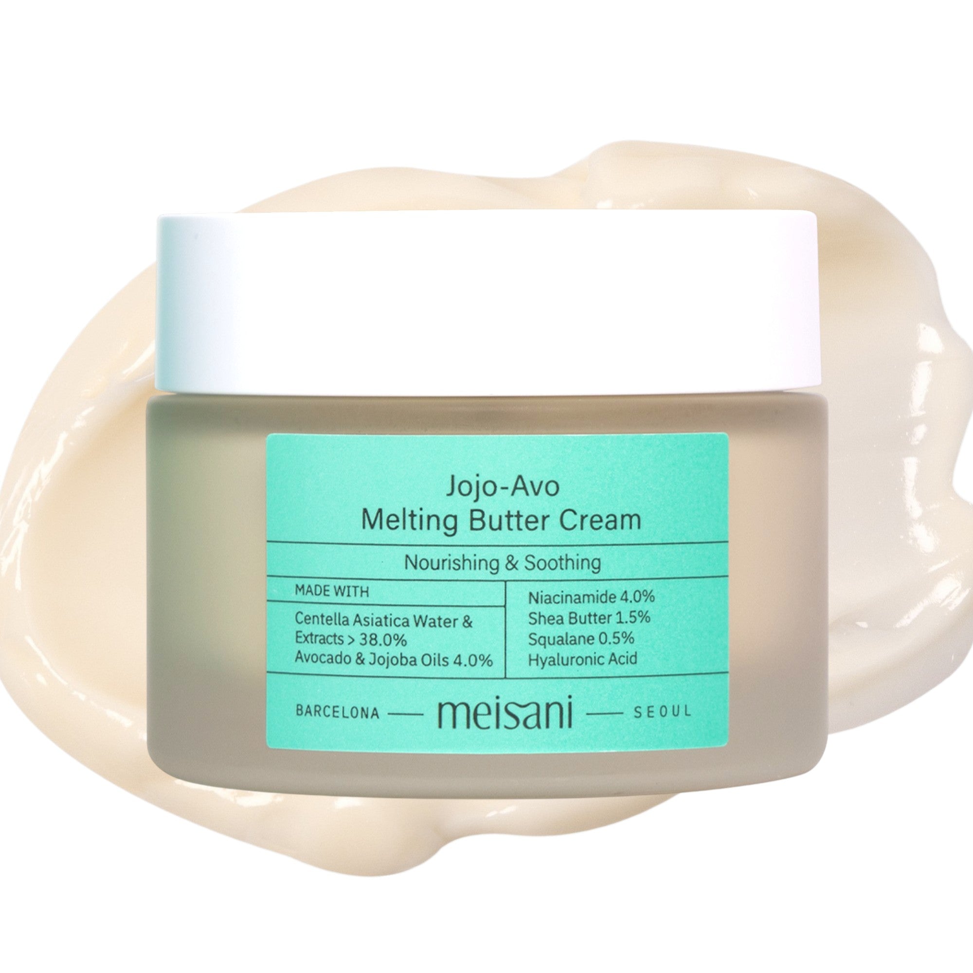 Meisani Jojo-Avo Melting Butter Cream – reichhaltige Nachtcreme mit Avocado, Jojobaöl und Centella Asiatica