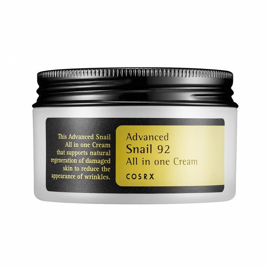 COSRX Advanced Snail 92 All In One Cream feuchtigkeitsspendende koreanische Gesichtscreme mit 92% Schneckenmucin