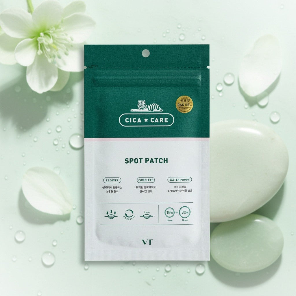 VT Cosmetics Cica Care Spot Patch, ultradünne koreanische Hydrokolloid-Patches mit Centella gegen Pickel für alle Hauttypen