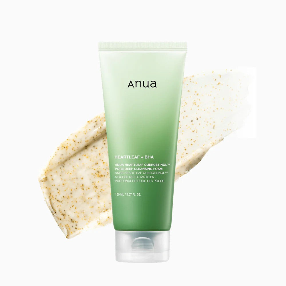Anua Heartleaf Quercetinol Pore Deep Cleansing Foam, koreanischer Reinigungsschaum mit Heartleaf-Extrakt für ölige und Mischhaut