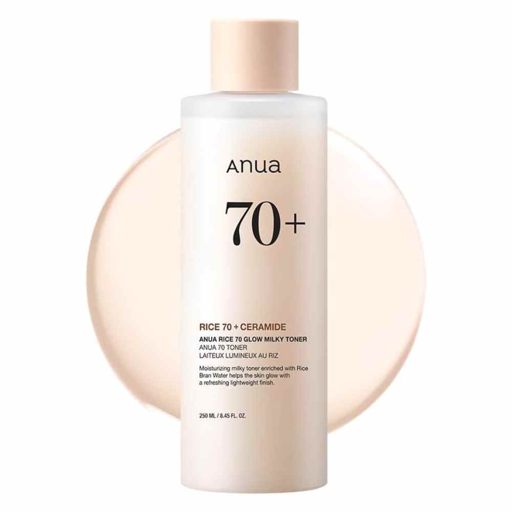 Anua Rice 70 Glow Milky Toner, koreanischer Milky-Toner mit 70 % Reisextrakt für trockene, fahle und empfindliche Haut