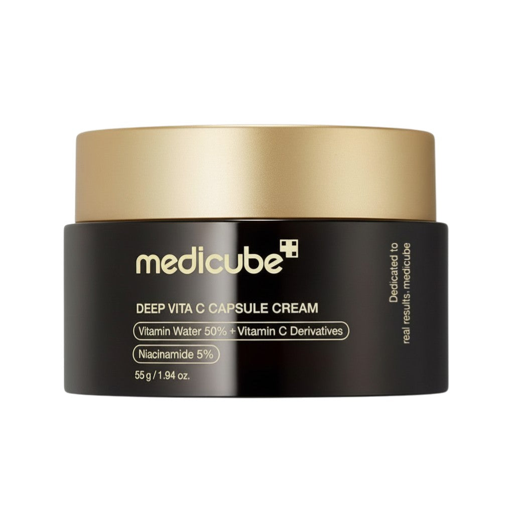medicube Deep Vita C Capsule Cream, koreanische Vitamin-C-Creme mit Niacinamid gegen Pigmentflecken für strahlende Haut