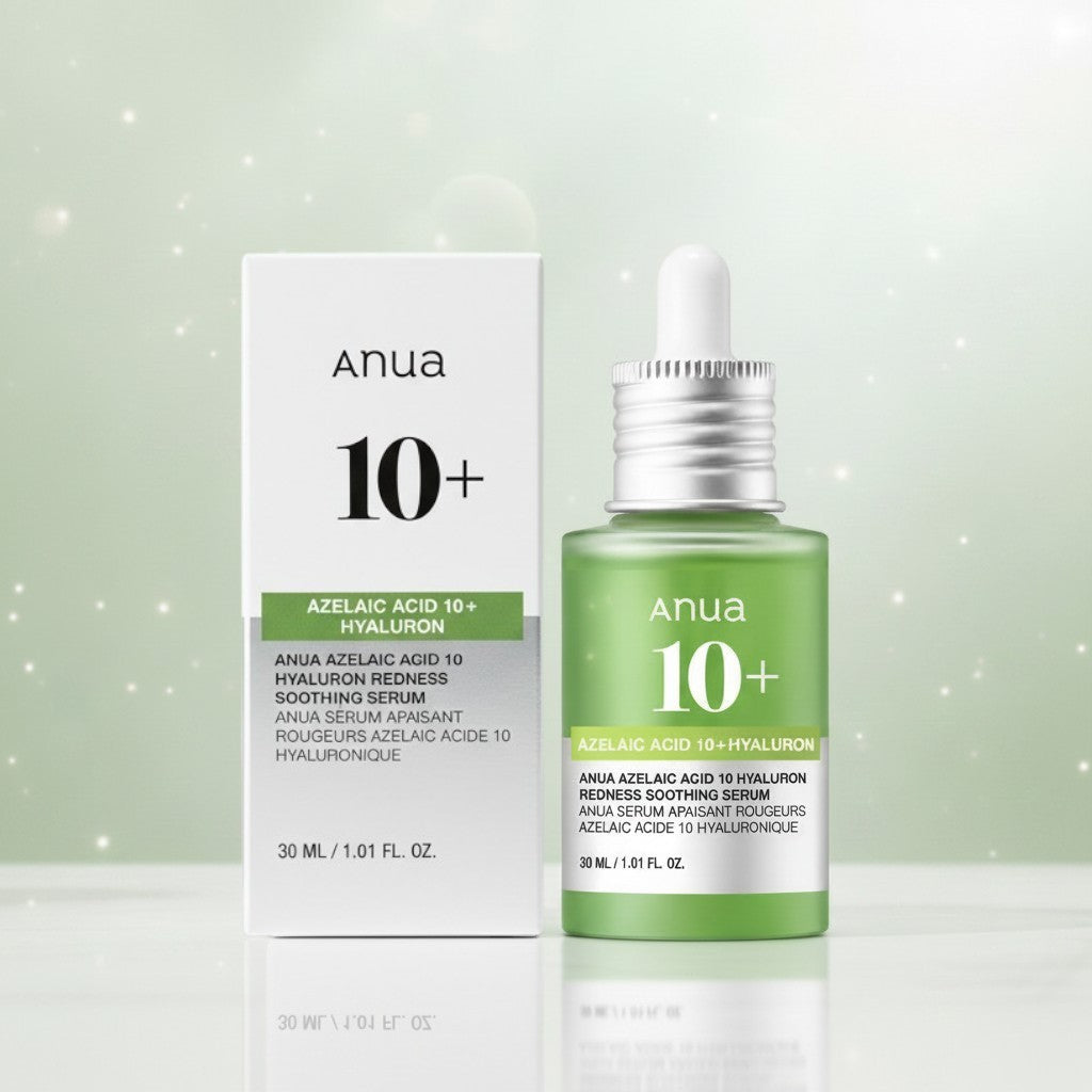 Anua Azelaic Acid 10 Hyaluron Redness Soothing Serum, koreanisches Serum mit 10 % Azelainsäure für empfindliche Haut