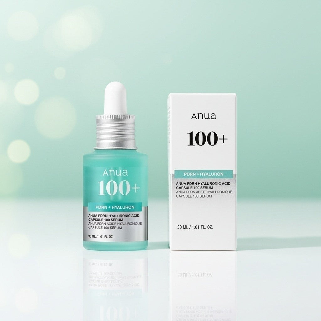 Anua PDRN Hyaluronic Acid Capsule 100 Serum, koreanisches Hyaluron-Serum mit PDRN für trockene und reife Haut