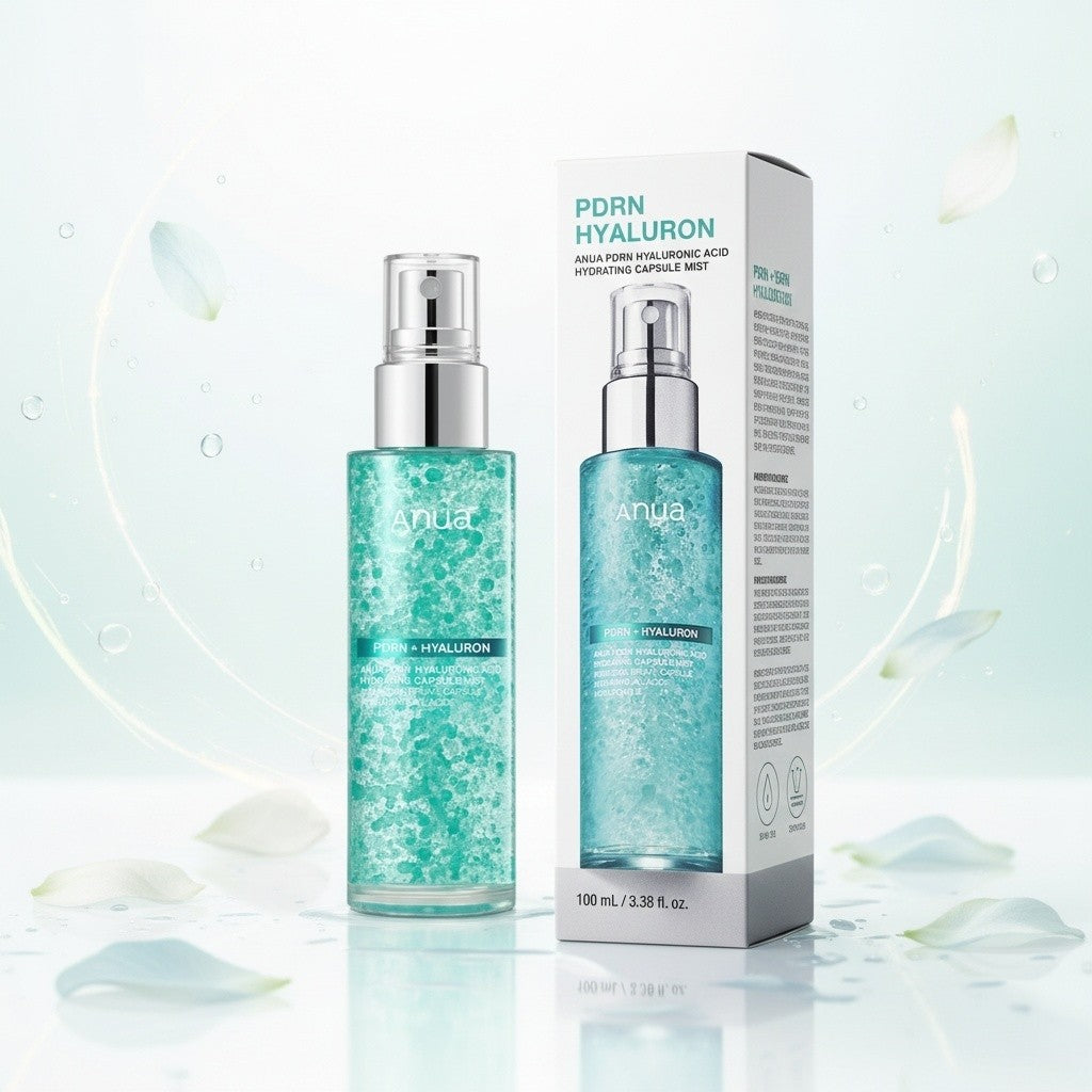 Anua PDRN Hyaluronic Acid Hydrating Capsule Mist, koreanischer Gesichtsnebel mit PDRN und Hyaluronsäure für trockene Haut