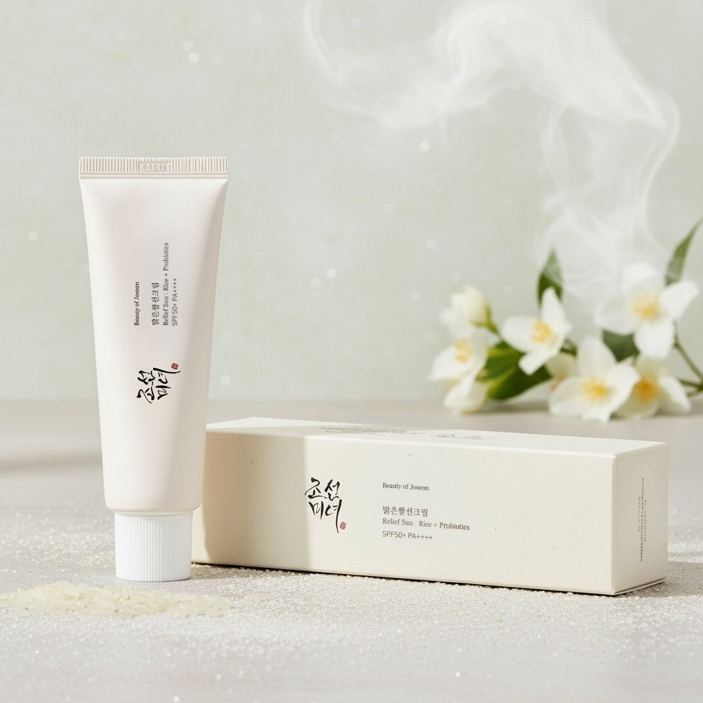 Beauty of Joseon Relief Sun: Rice + Probiotics, koreanischer Sonnenschutz SPF50+ mit Reisextrakt und Probiotika für alle Hauttypen