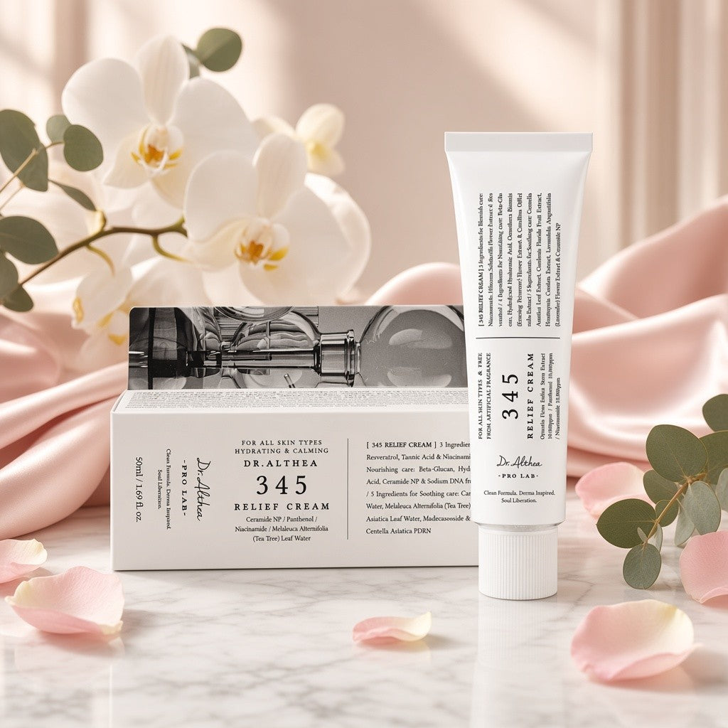 Dr. Althea 345 Relief Cream, koreanische Feuchtigkeitscreme mit Centella und Ceramiden für empfindliche Haut