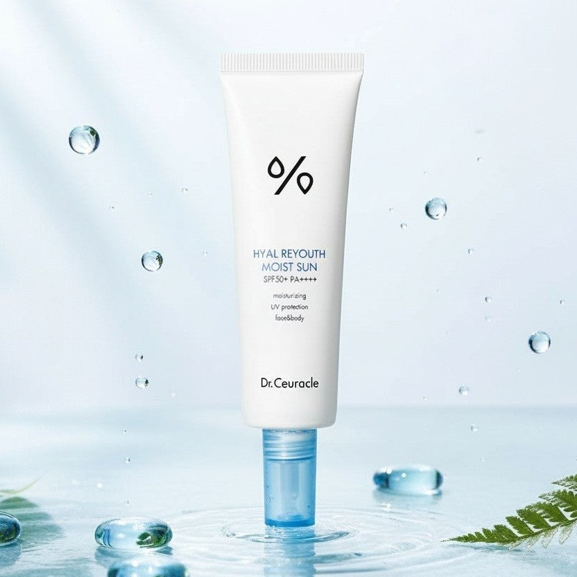 Dr. Ceuracle Hyal Reyouth Moist Sun, koreanischer Sonnenschutz SPF50+ PA++++ mit Hyaluronsäure für alle Hauttypen