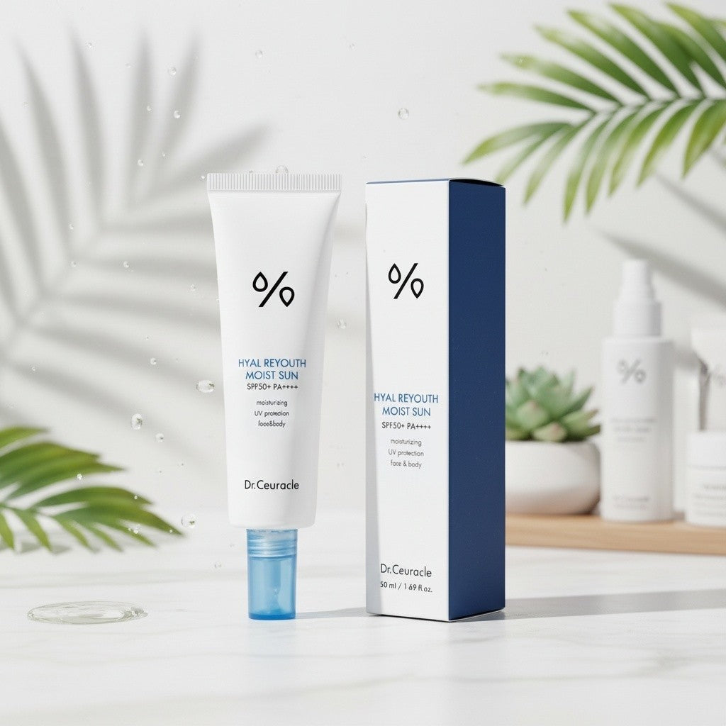 Dr. Ceuracle Hyal Reyouth Moist Sun, koreanischer Sonnenschutz SPF50+ PA++++ mit Hyaluronsäure für alle Hauttypen
