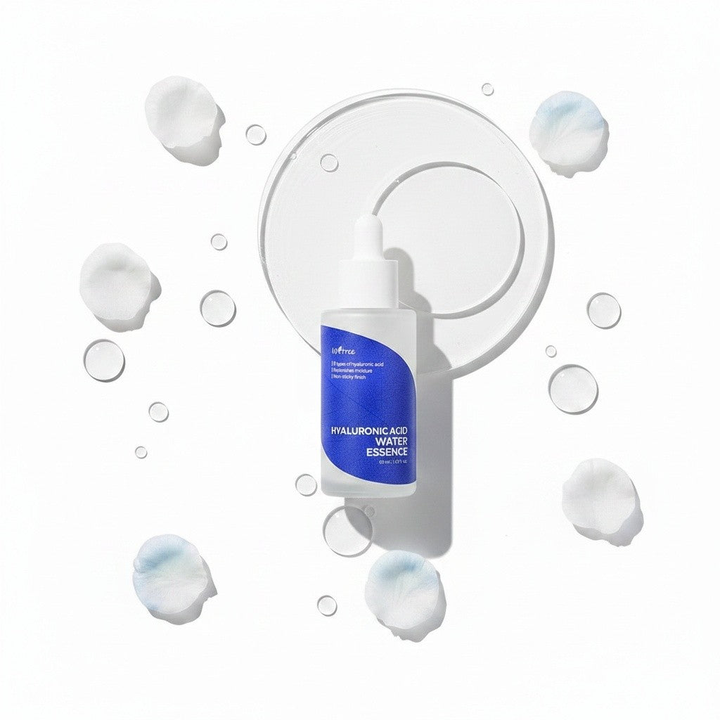 Isntree Hyaluronic Acid Water Essence, koreanische Feuchtigkeitsessenz mit 8-fach Hyaluronsäure für trockene und dehydrierte Haut