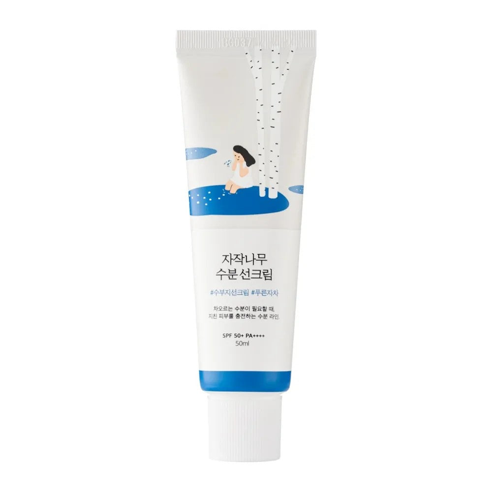 Round Lab Birch Juice Moisturizing Sun Cream, koreanische Sonnencreme SPF50+ PA++++ mit Birkensaft für trockene, empfindliche Haut