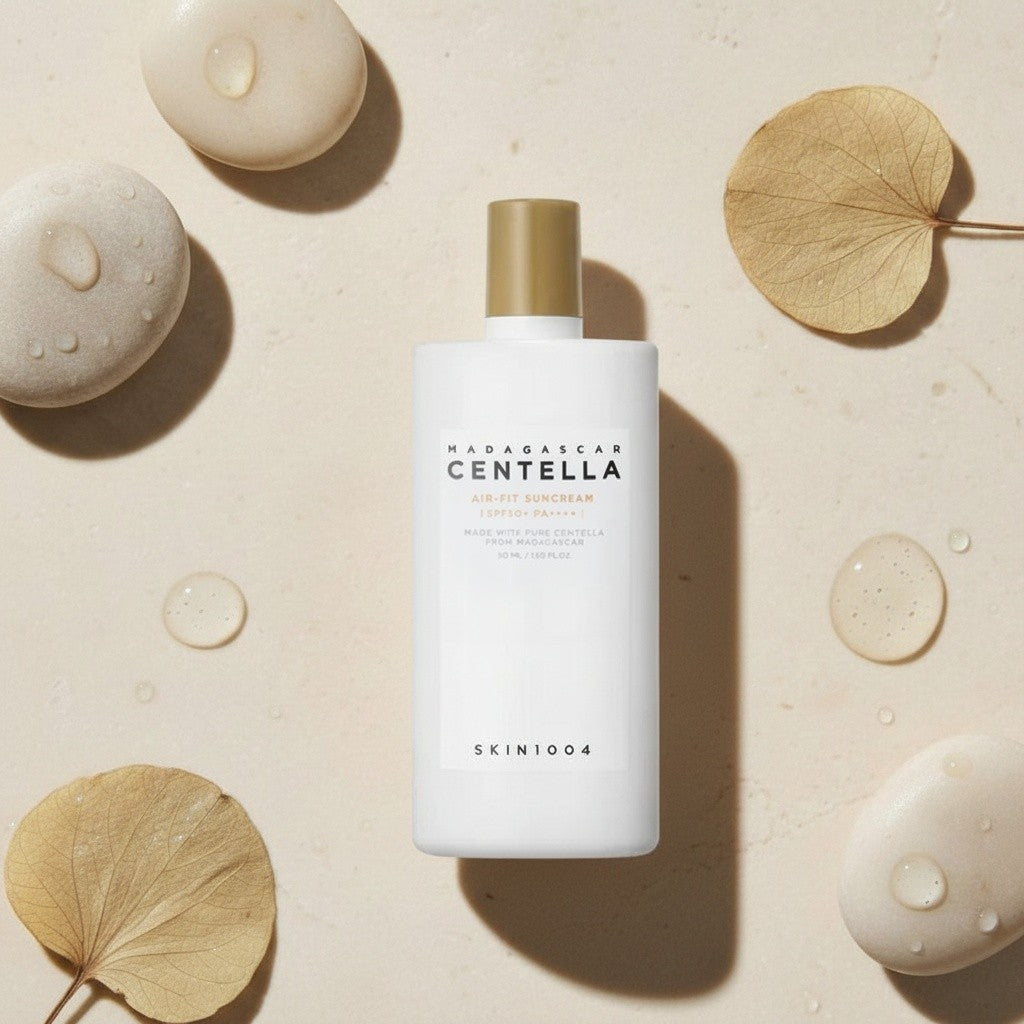 SKIN1004 Madagascar Centella Air-Fit Suncream Plus, mineralischer koreanischer Sonnenschutz SPF 50+ mit Centella für empfindliche Haut