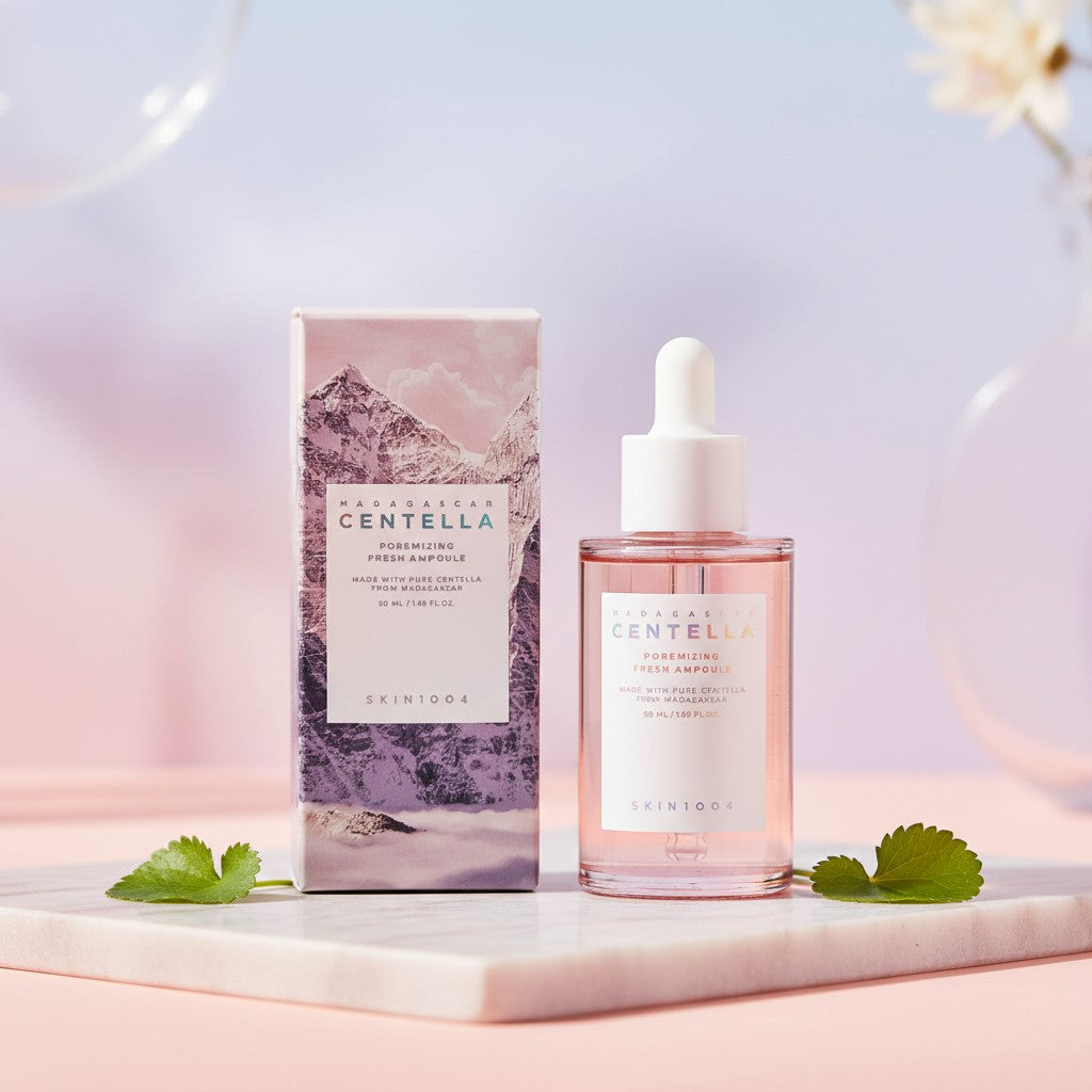 SKIN1004 Madagascar Centella Poremizing Fresh Ampoule, koreanisches Serum mit Centella für verfeinerte Poren und ölige Haut