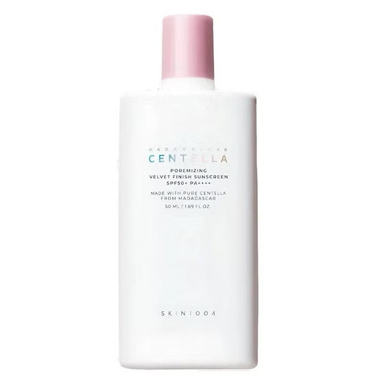 SKIN1004 Madagascar Centella Poremizing Velvet Finish Sunscreen, mattierender koreanischer Sonnenschutz SPF 50+ mit Centella für ölige Haut