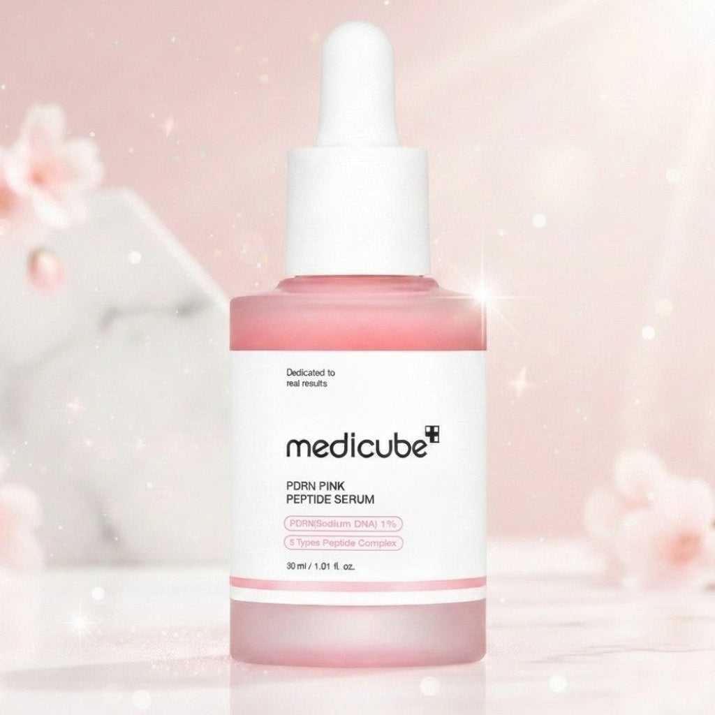 medicube PDRN Pink Peptide Serum, koreanisches Anti-Aging-Serum mit PDRN und Peptiden für reife, fahle Haut
