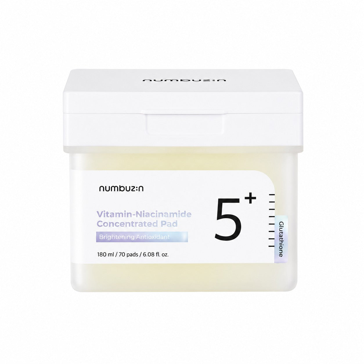 numbuzin No.5 Glutathione Vitamin Concentrated Toner Pads, koreanische Toner-Pads mit Niacinamid und Glutathion